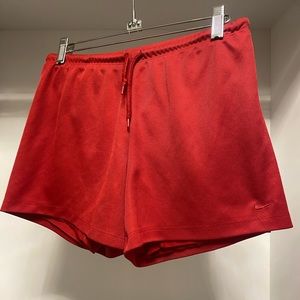 Nike Red Workout Drawstring Shorts